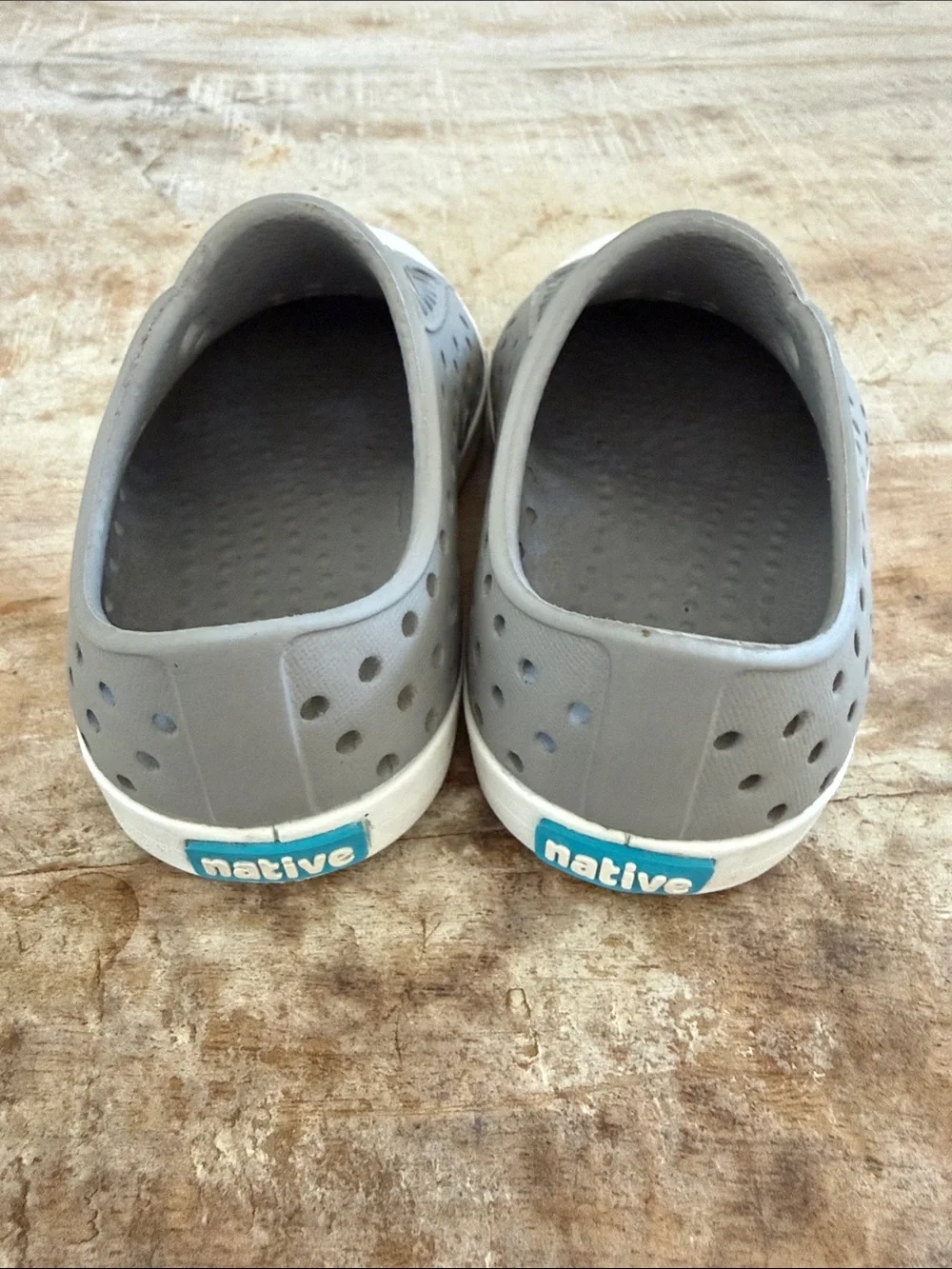 Native Jefferson Water Friendly Slip On Sneakers {pigeon grey/shell white} C5
